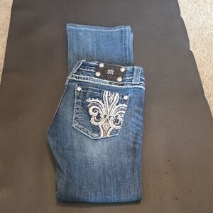 Miss Me Blue Embellished Bootcut Jeans